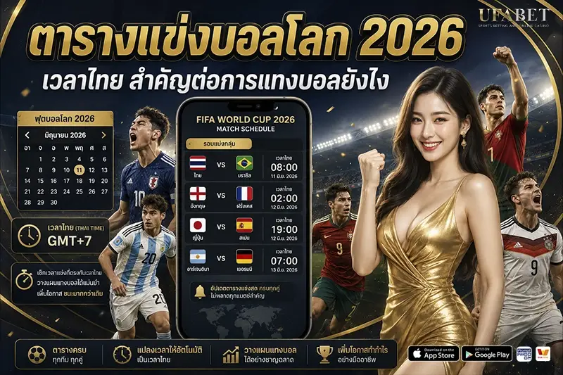 ตารางแข่งบอลโลก 2026 เวลาไทย